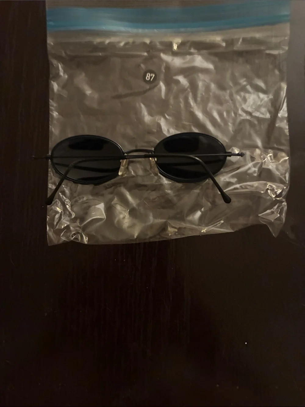 Rare vintage giorgio  Armani Men's Black Oval Metal Sunglasses